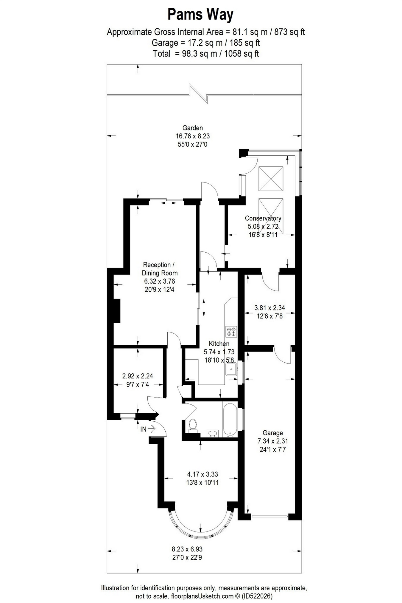 2 Bedrooms Semi-detached bungalow for sale in Pams Way, Ewell, Epsom KT19