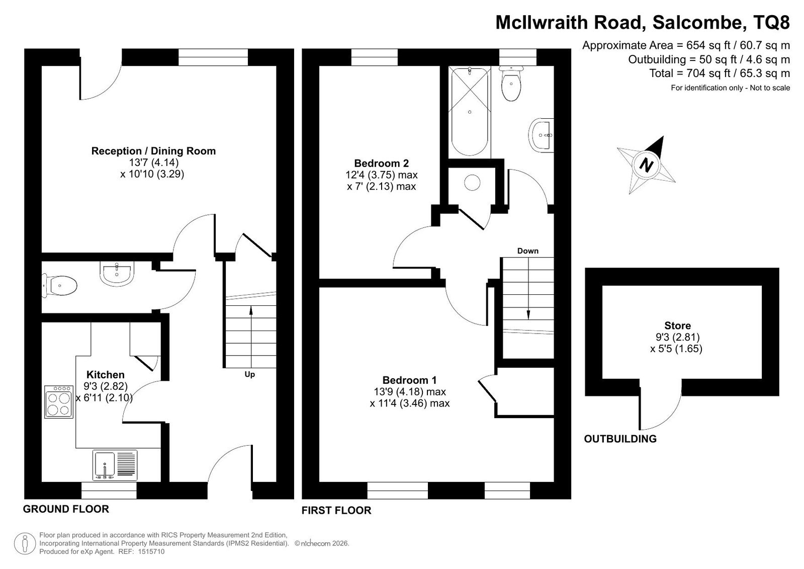 5, McIlwraith Road, Salcombe floorplan