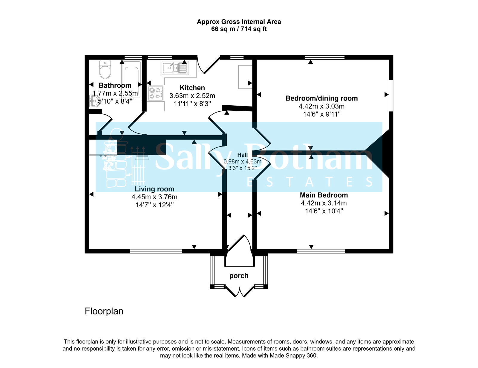 Ashlands, Holt Road, Matlock floorplan