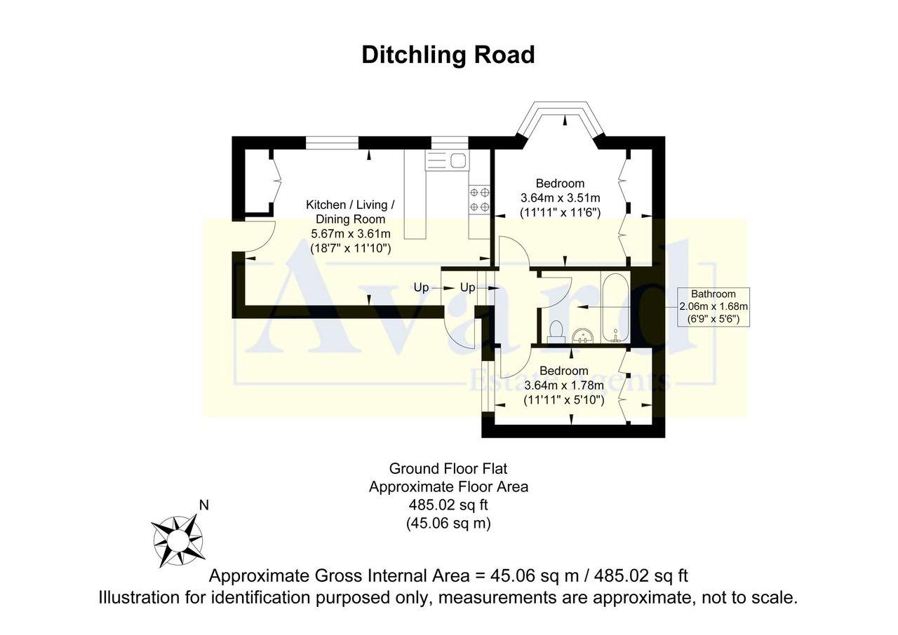2 Princes Gate, 124, Ditchling Road, Brighton floorplan