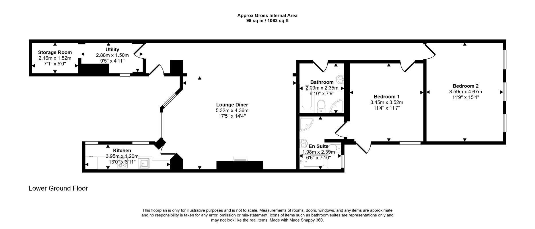 65, Warwick Road, London floorplan