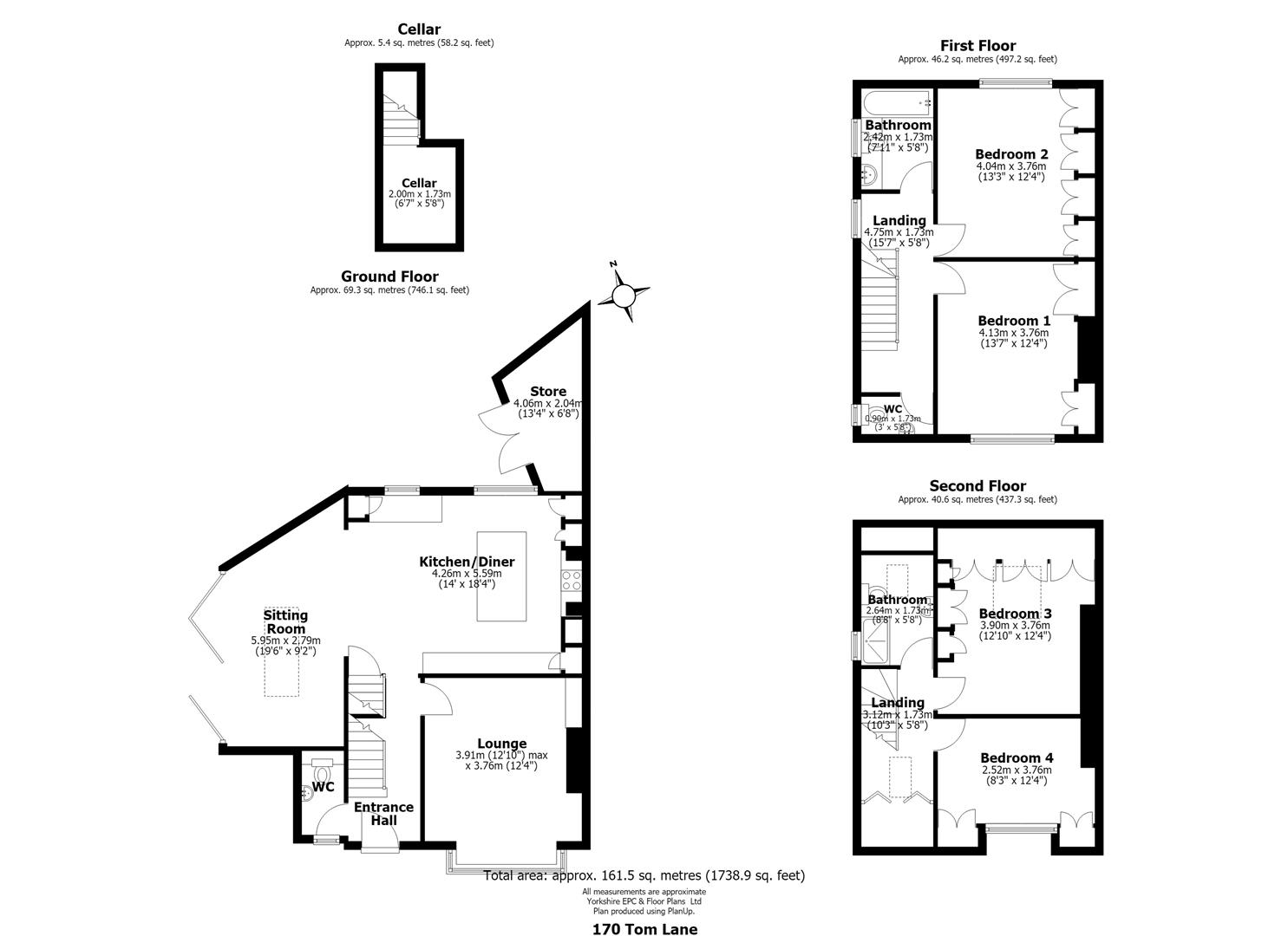 170, Tom Lane, Sheffield floorplan