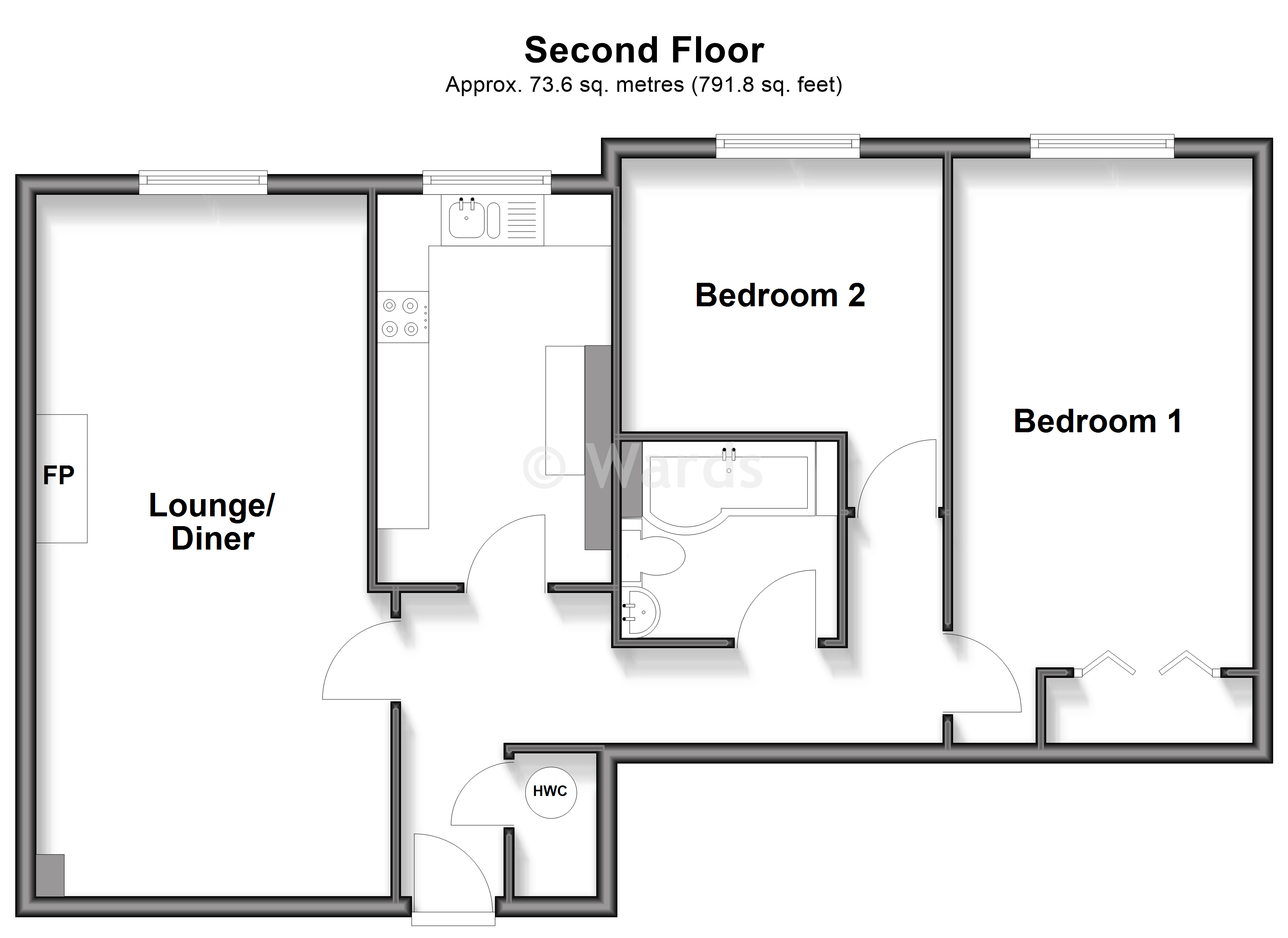 Waldershare House, Waldershare, Dover floorplan