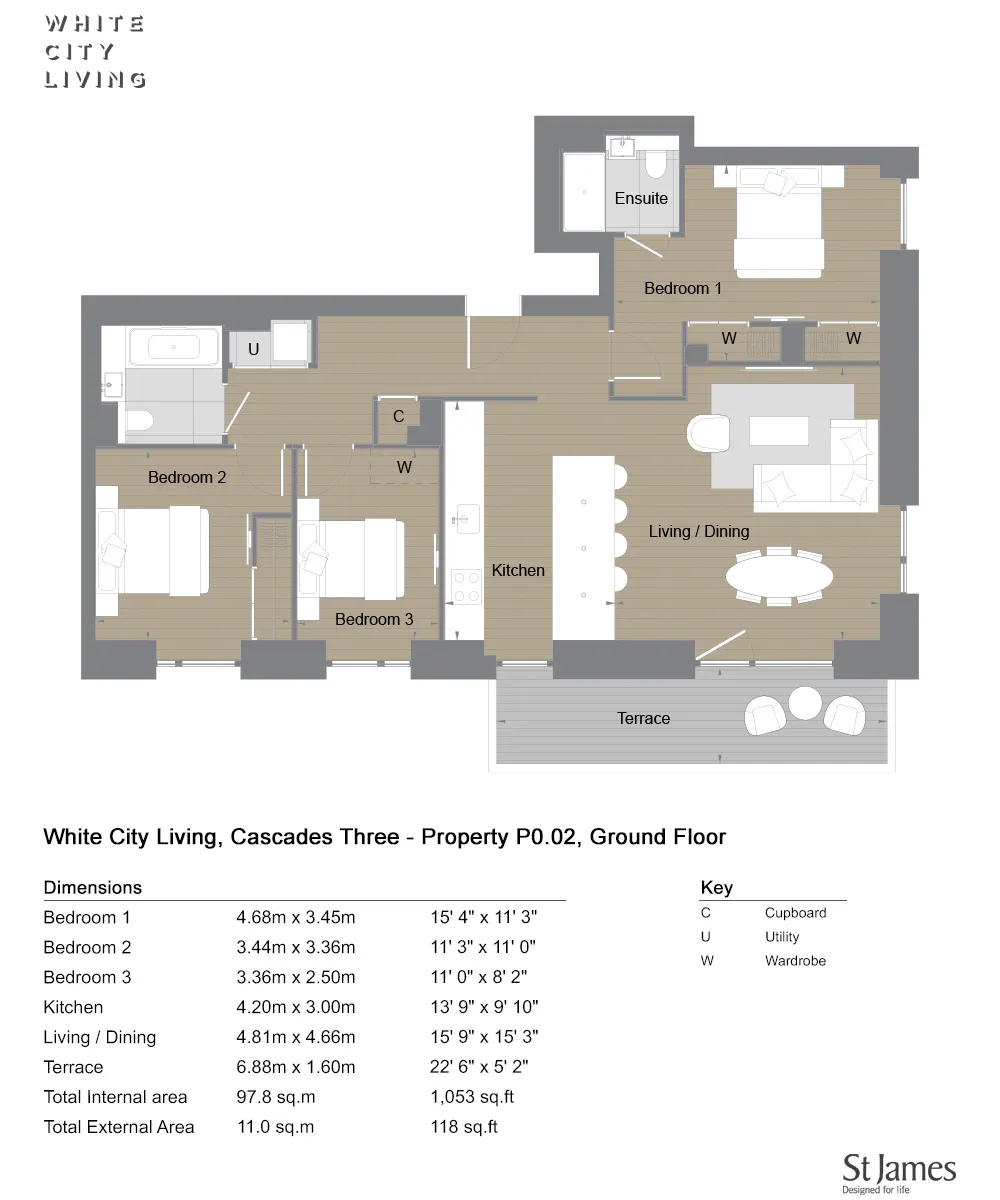 White City Living, White City, London floorplan