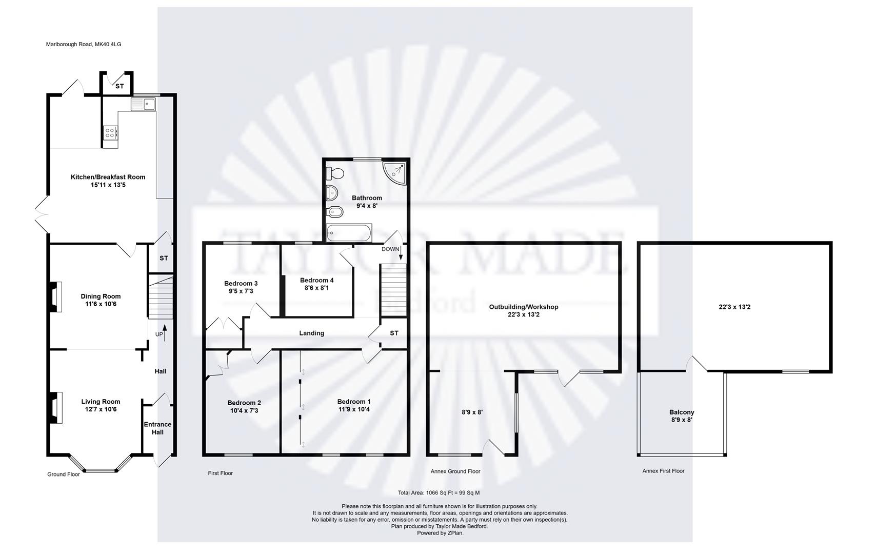 17, Marlborough Road, Bedford floorplan