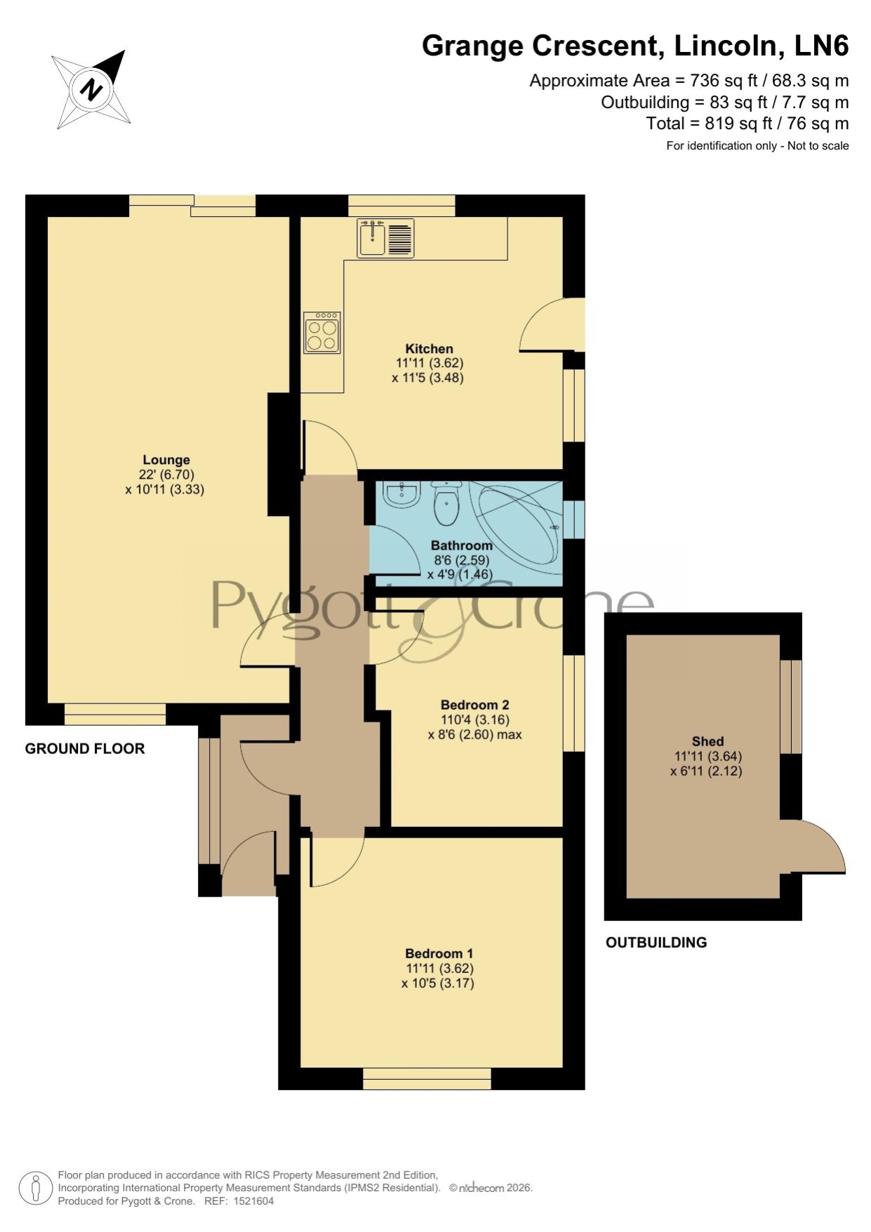 21, Grange Crescent, Lincoln floorplan