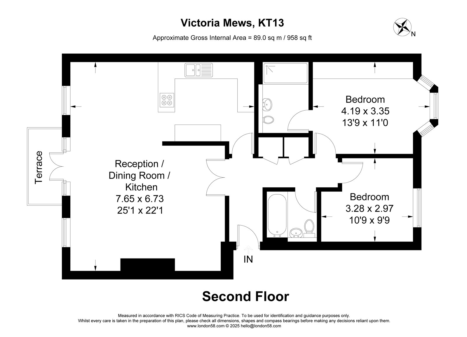 6,, Victoria Mews, Weybridge floorplan