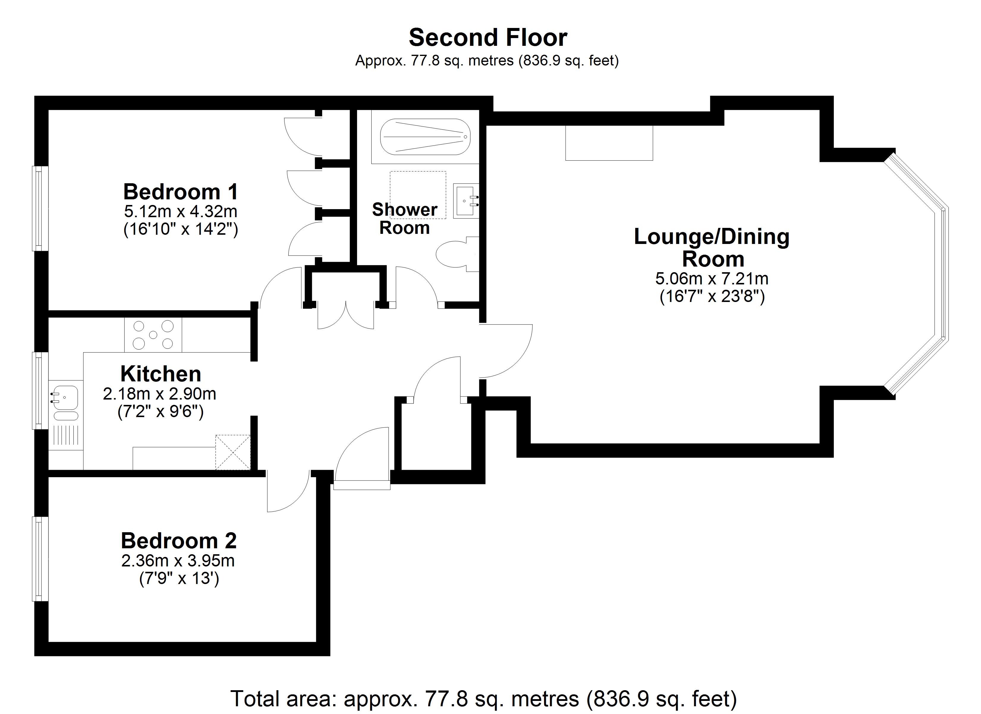 5, Tower House, London Road, Arundel floorplan