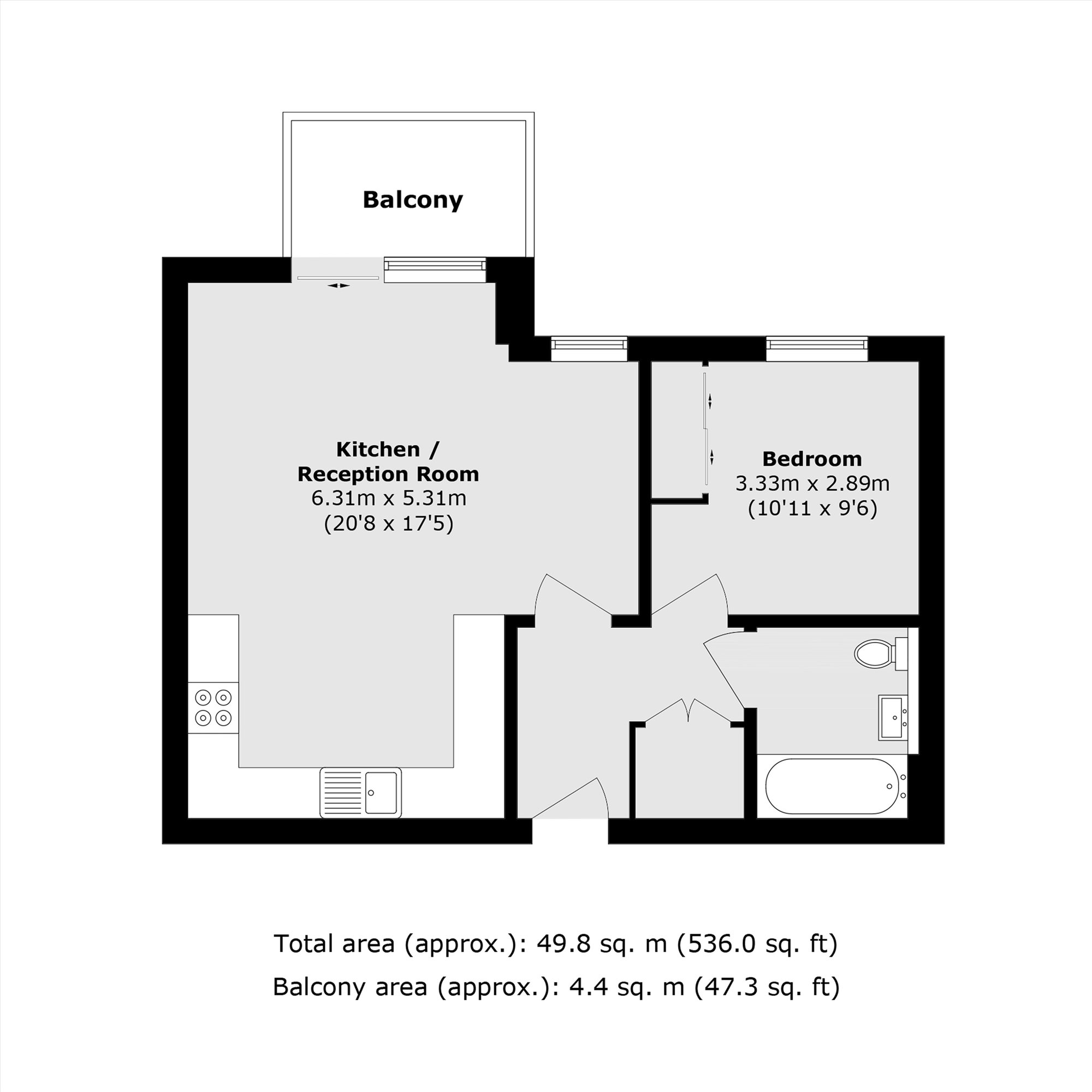 7 Cornmill House, 4, Wharf Street, Deptford floorplan