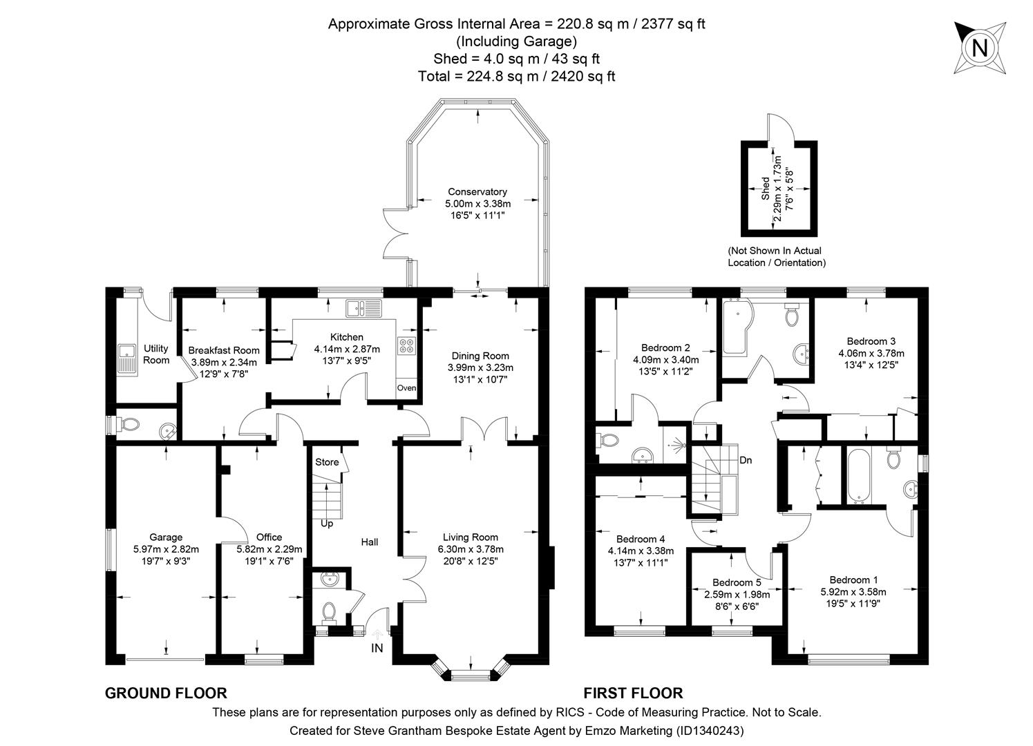 15, Bentley Close, Horndean floorplan