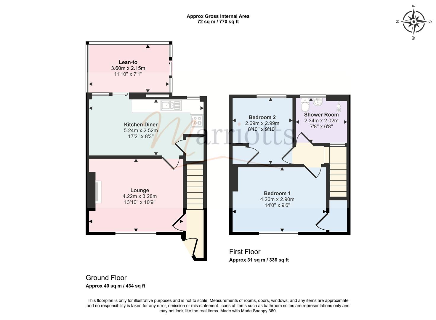 14, Seaton Crescent, Nottingham floorplan
