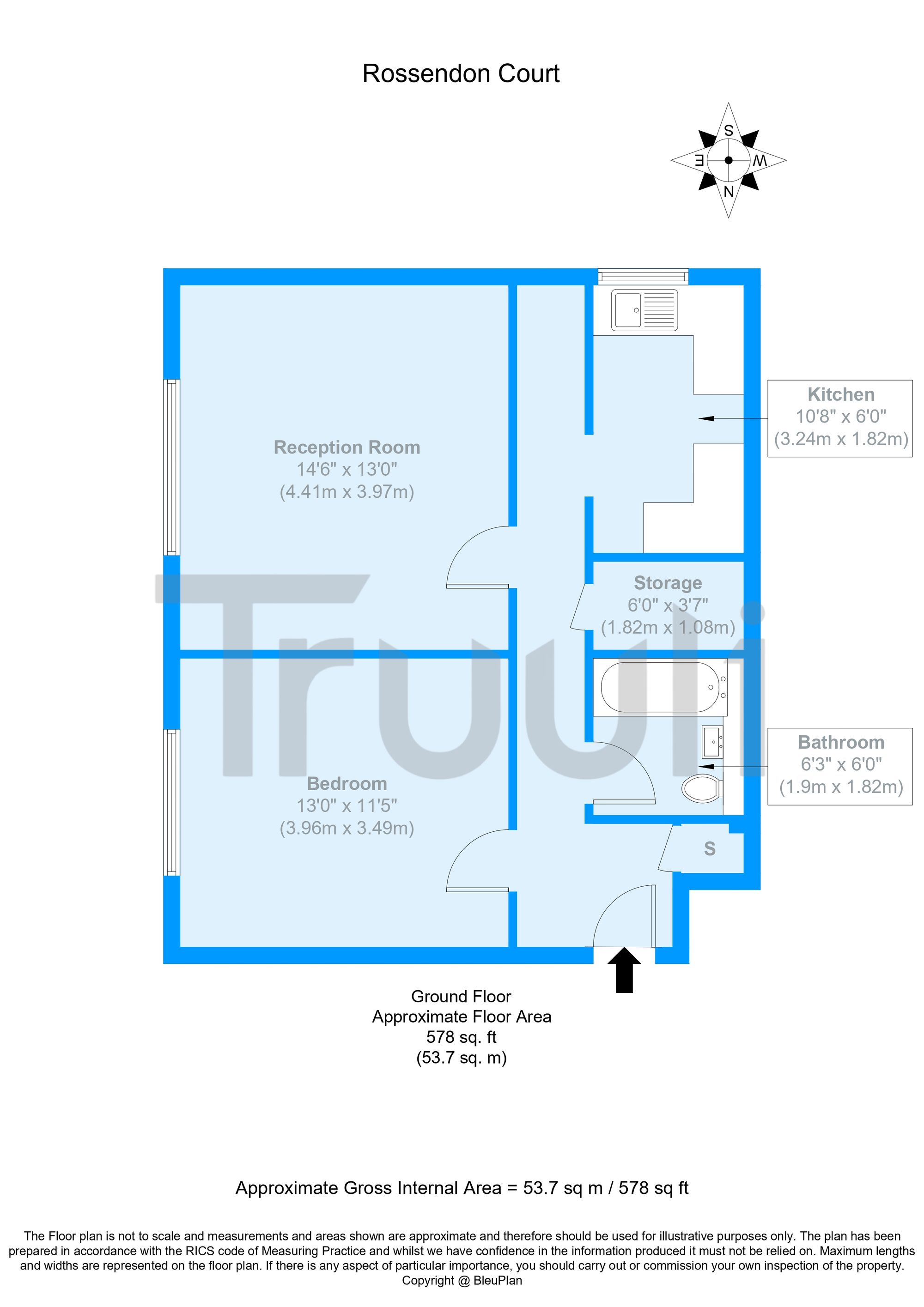 10 Rossendon Court, Wallington floorplan