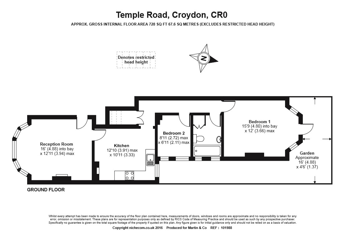 2 Bedrooms Flat for sale in Temple Road, East Croydon, Surrey CR0