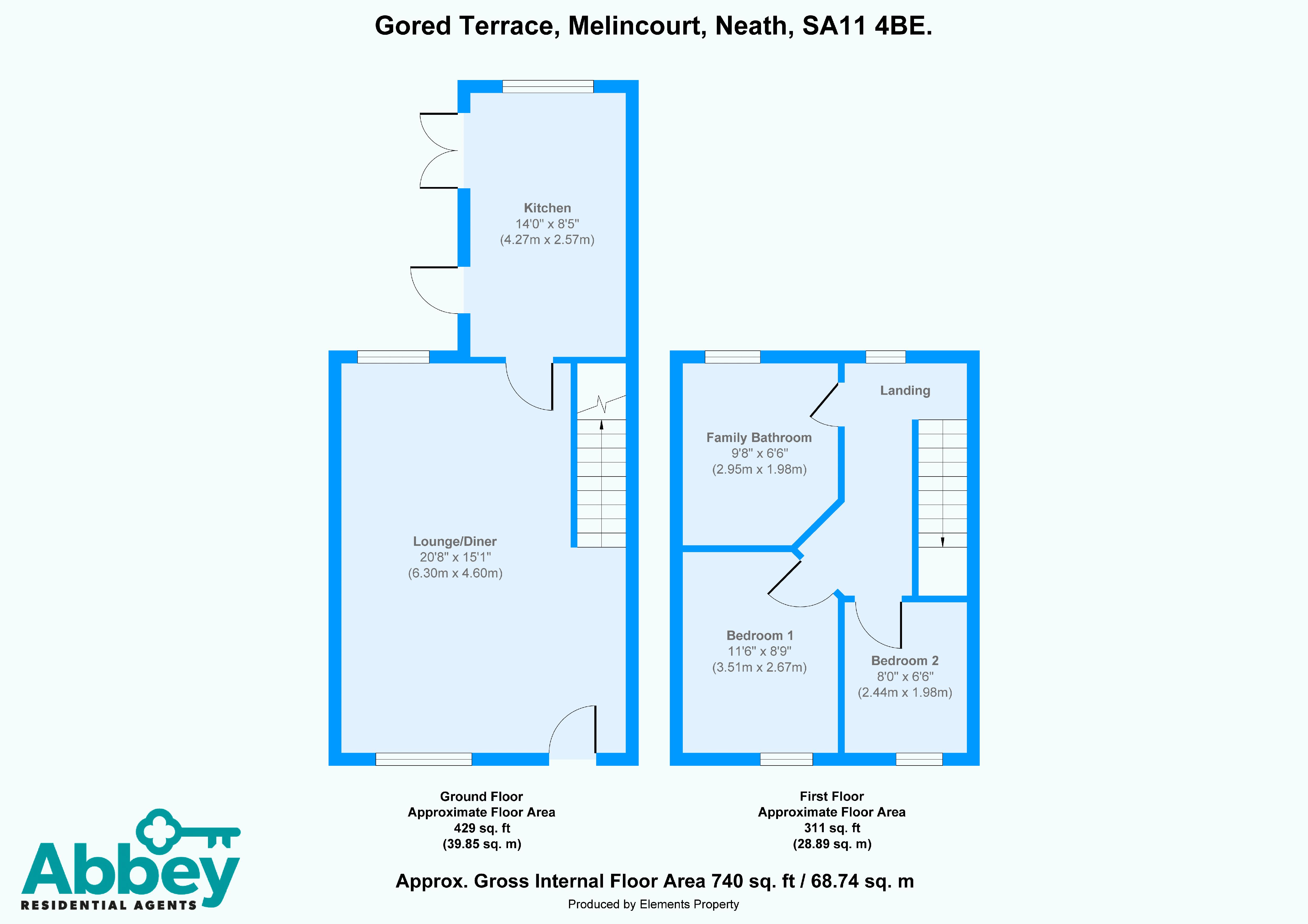 7, Gored Terrace, Neath floorplan