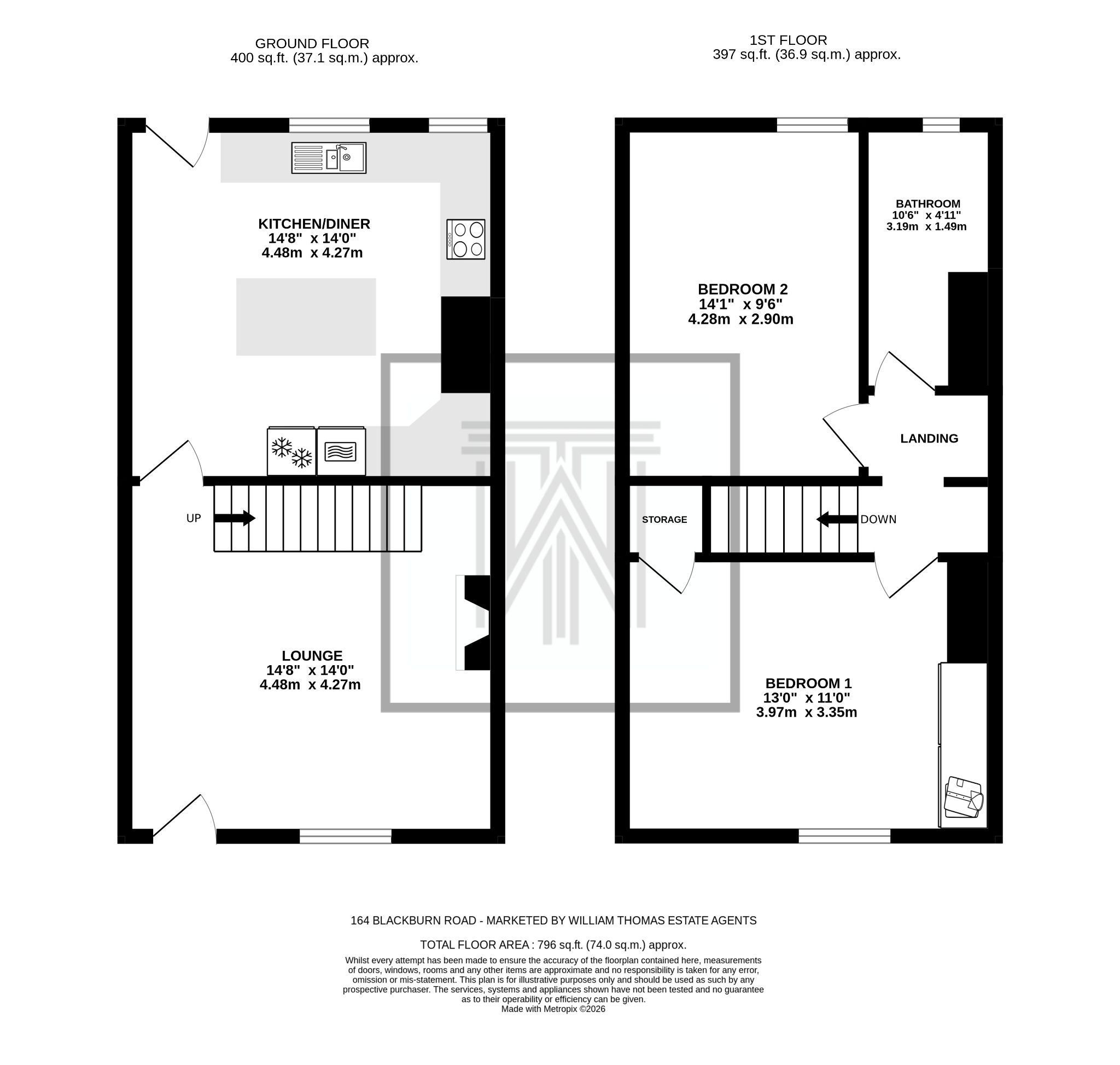 164, Blackburn Road, Bolton, BL7 floorplan