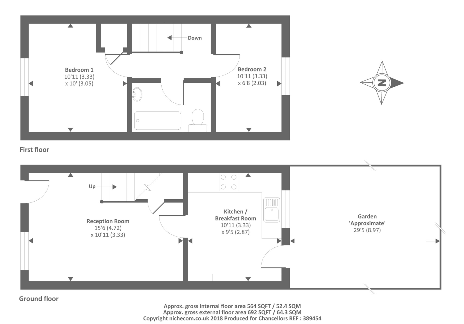 2 Bedrooms Terraced house for sale in Braemore Close, Thatcham RG19