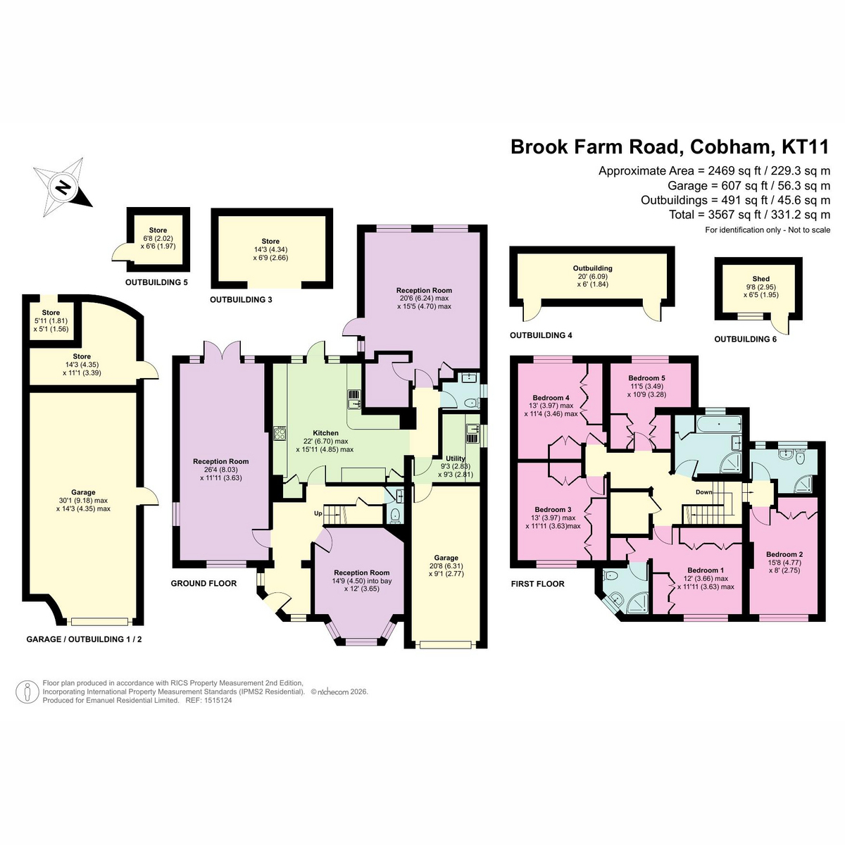 Flat Yaffle Cottage, 3, Brook Farm Road, Cobham floorplan