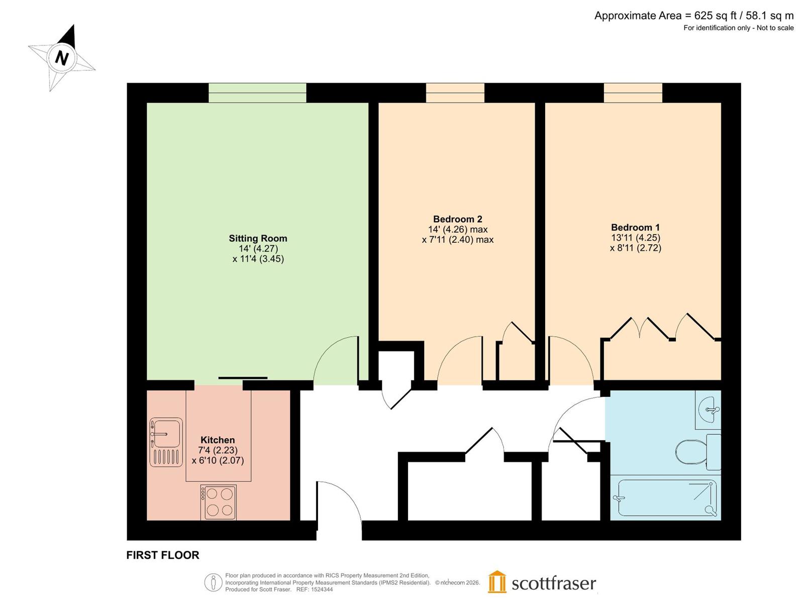 Flat 40, Diamond Court, 153, Banbury Road, Oxfordshire floorplan
