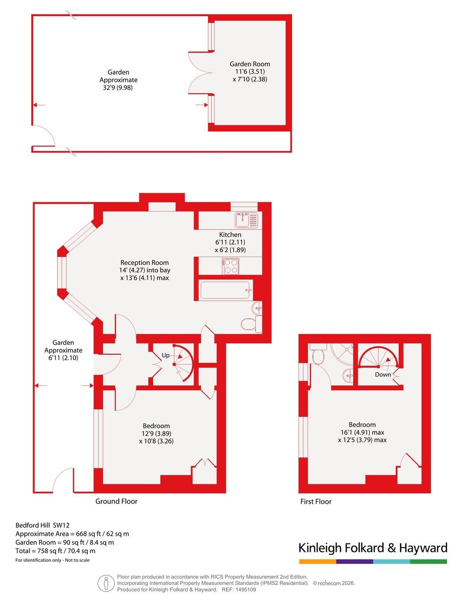 Flat 1, 148, Bedford Hill, London floorplan