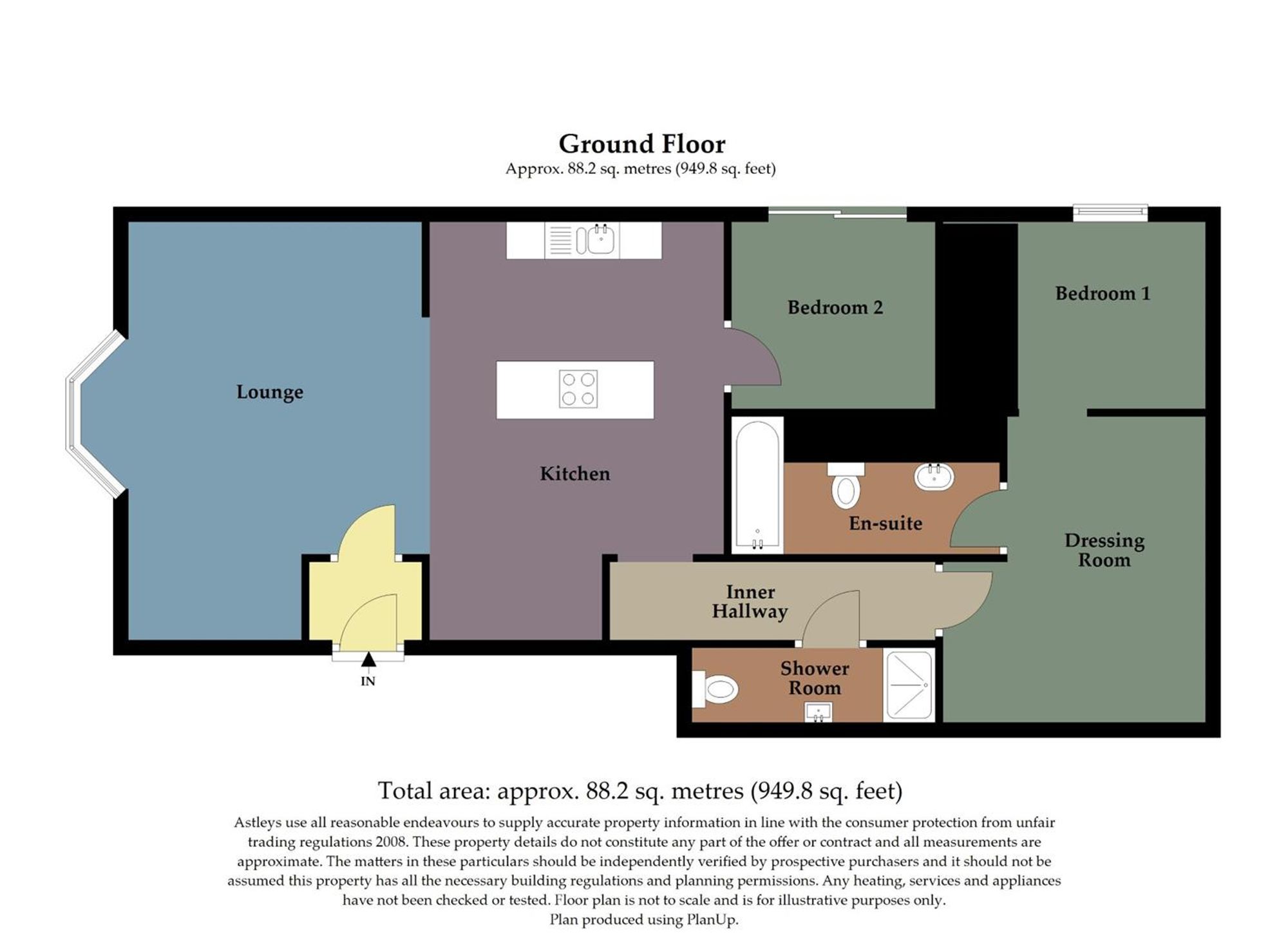 Flat A, 144 Overland Road, Swansea floorplan
