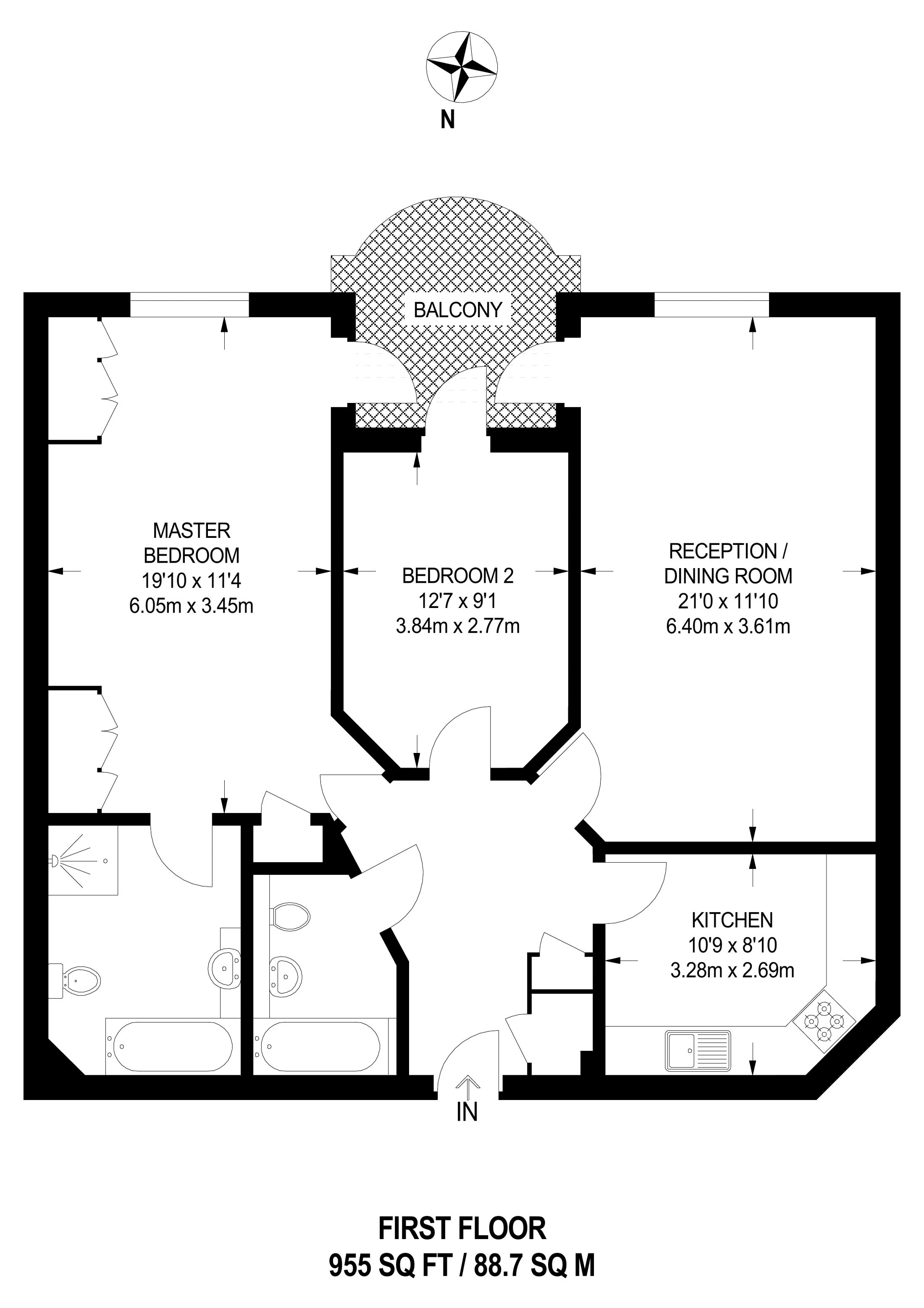2 Bedrooms Flat for sale in Grosvenor Road, Pimlico SW1V