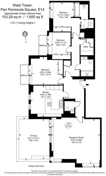 3 Bedrooms Flat to rent in Pan Peninsula Square, London E14