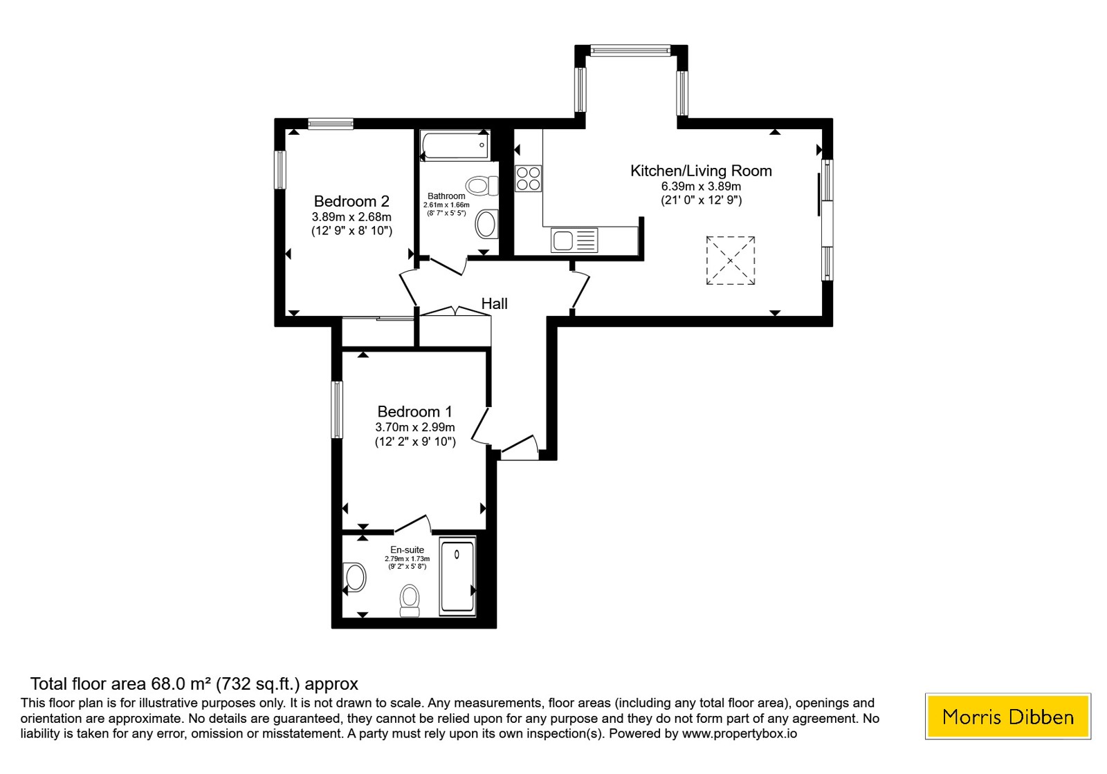 Flat 9 Alexander Place, 87, The Avenue, Hampshire floorplan