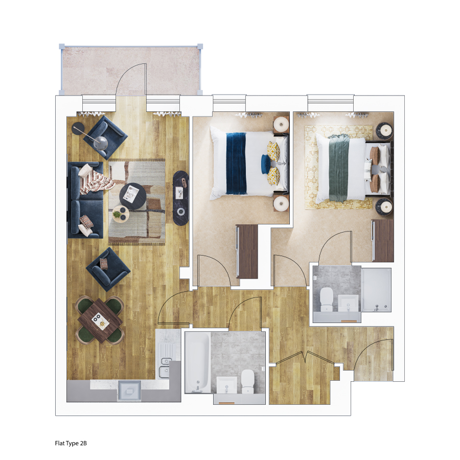 Plot 322, Flat 5 Estella Heights, 10 Henley Approach, Northfleet floorplan