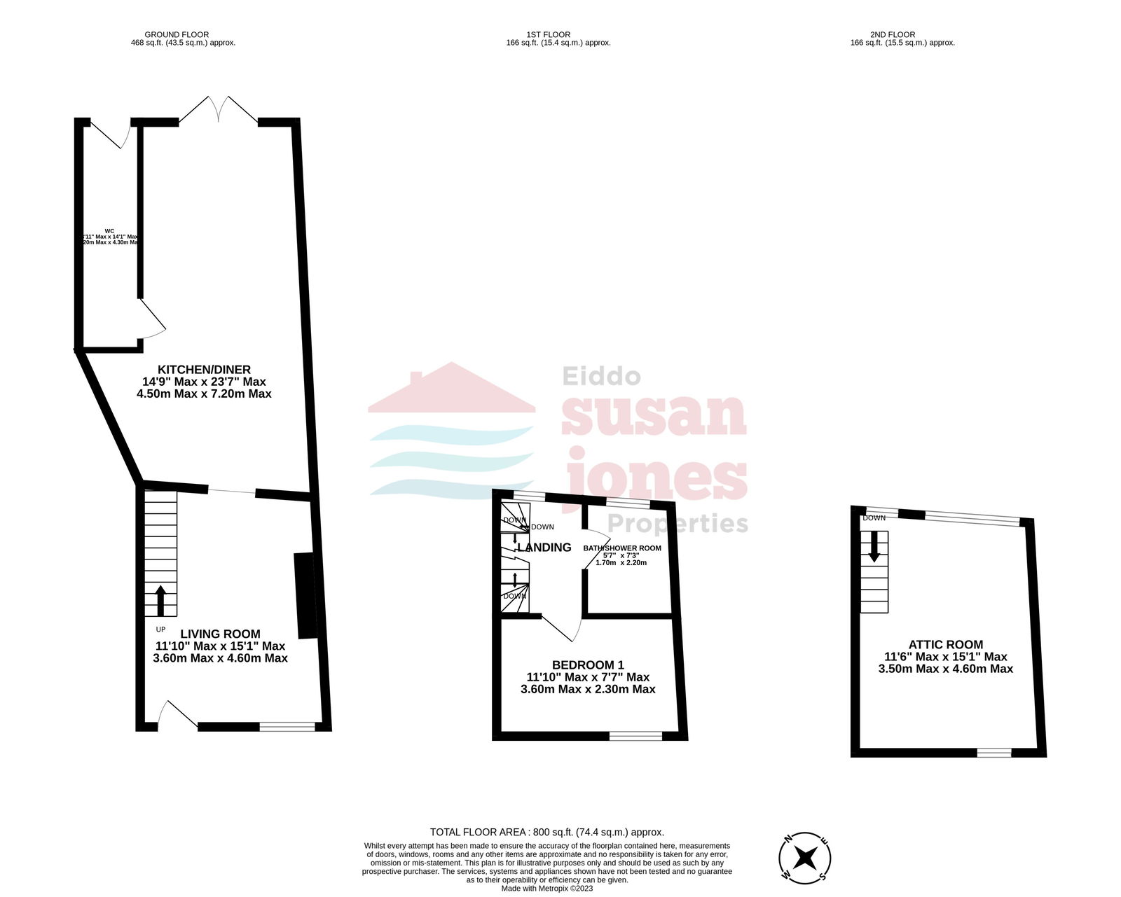 19a Stryd Kingshead, Pwllheli floorplan