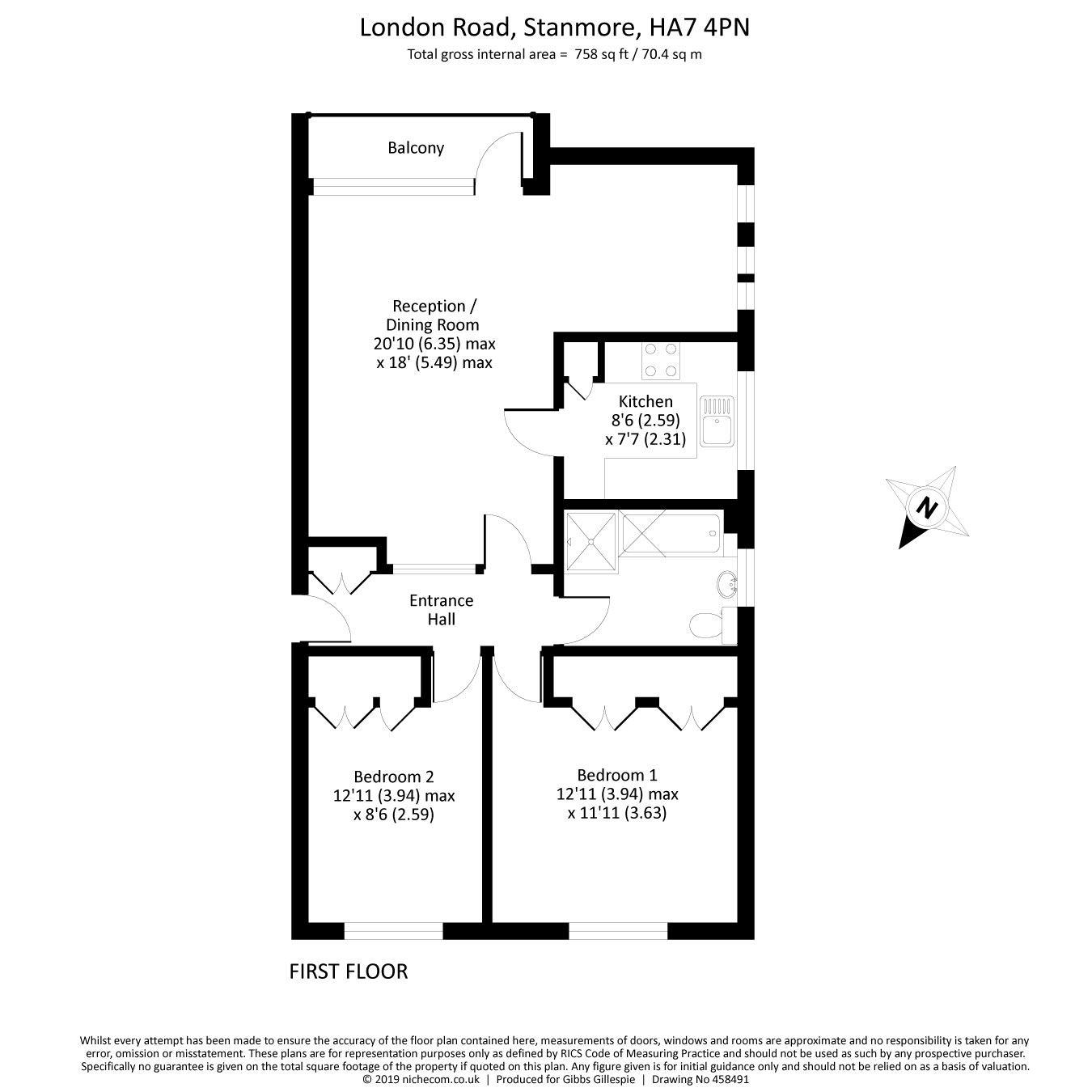 2 Bedrooms Flat for sale in Woodcroft, London Road, Stanmore, Middlesex HA7