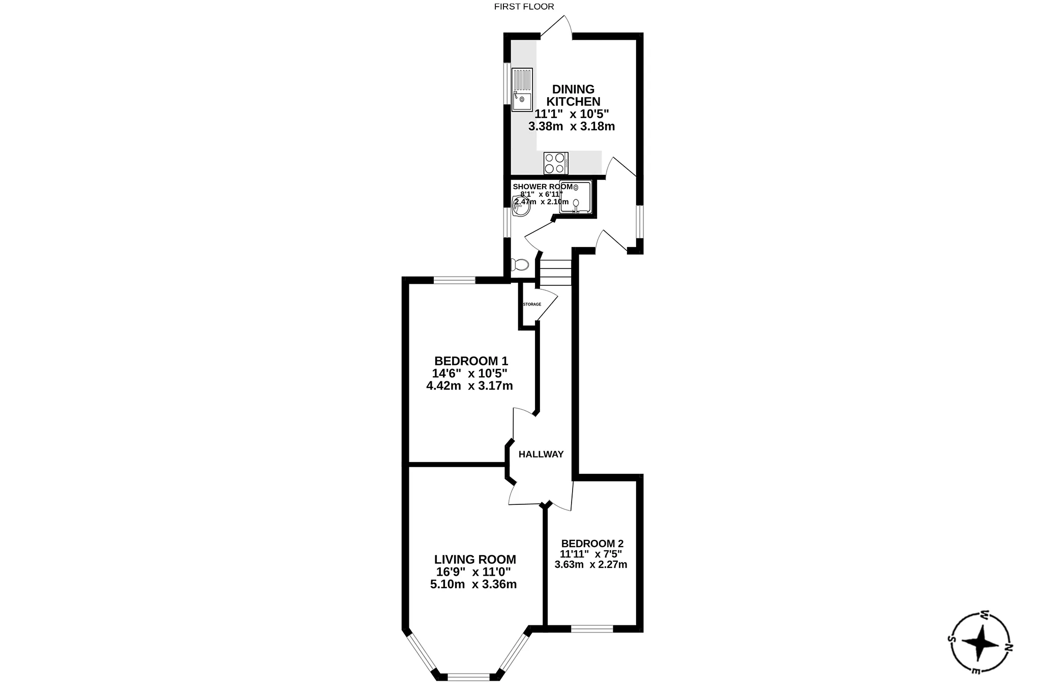 Flat 2, 33 Royal Avenue West, Onchan floorplan