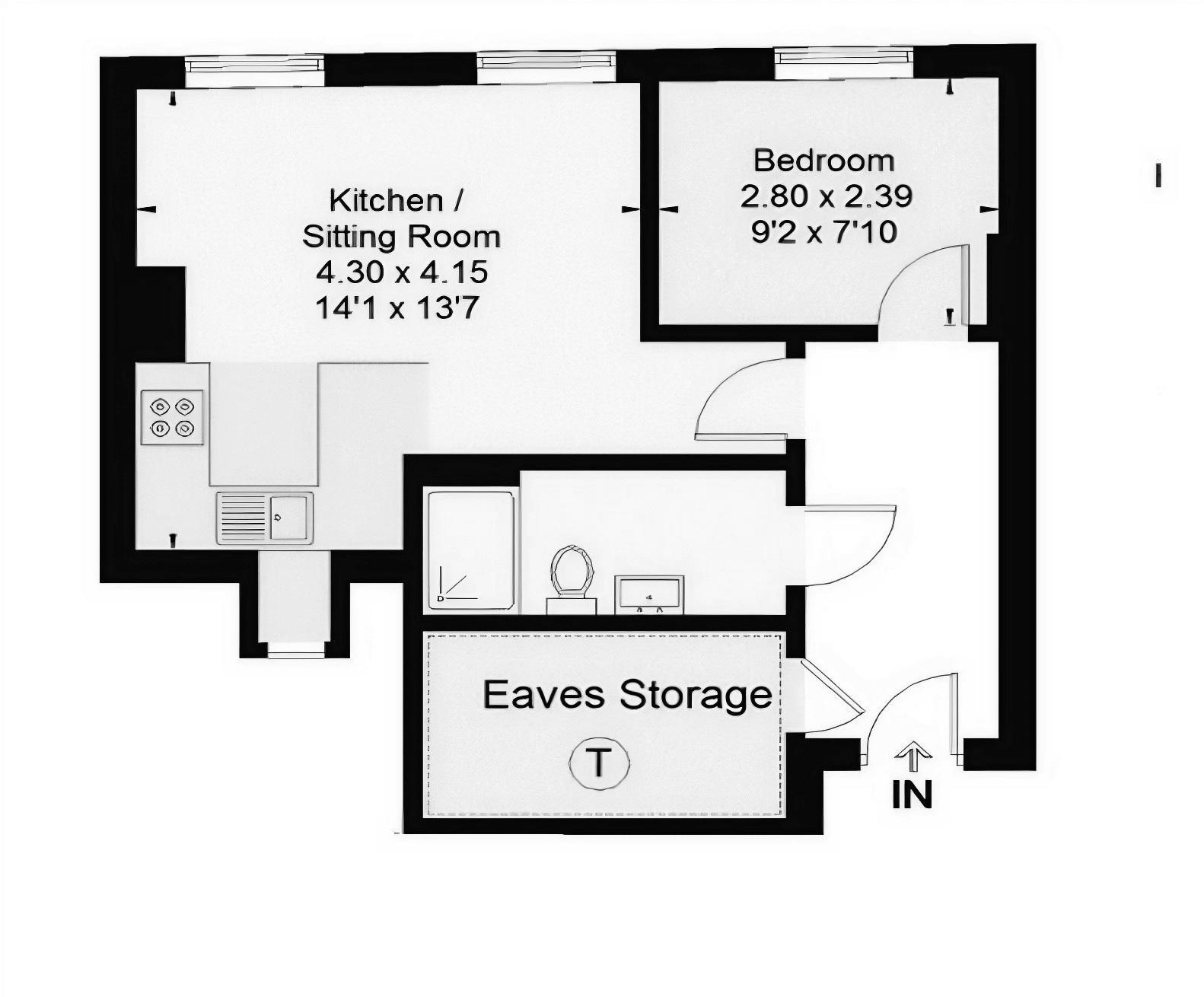 286C, High Street, Dorking floorplan