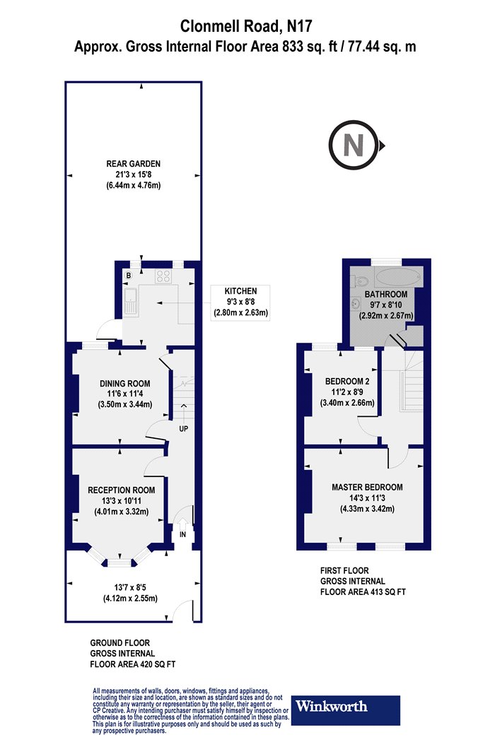 Clonmell Road, London N17, 2 bedroom terraced house for sale 62237636