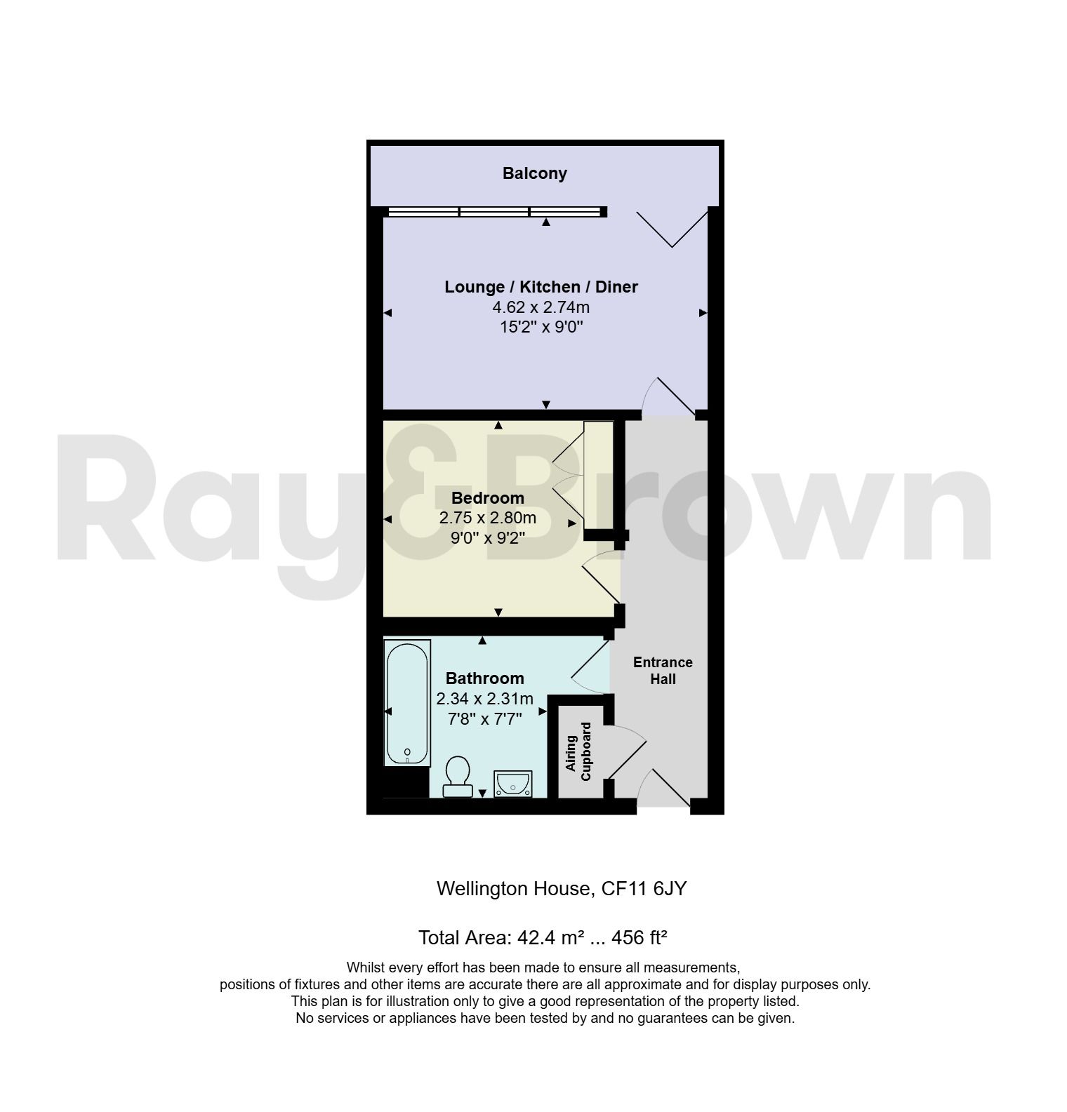 Flat 40, Wellington HouseLewis Street, Cardiff floorplan