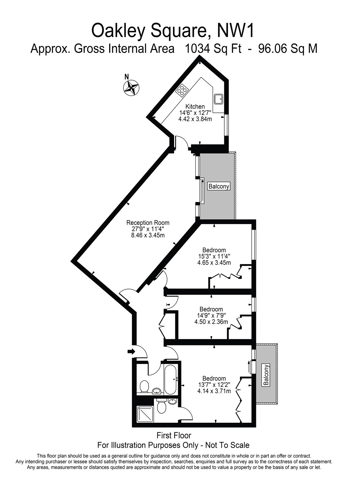 St Matthews Lodge, 50 Oakley Square, Camden, London NW1, 3 bedroom flat