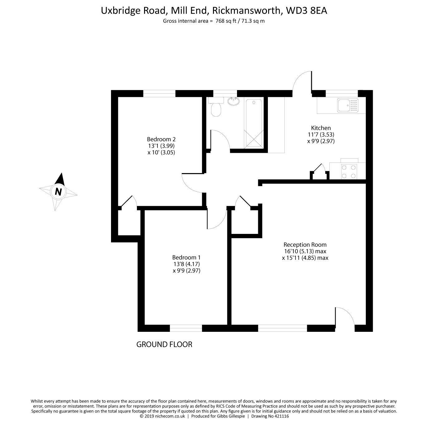 2 Bedrooms Maisonette for sale in Uxbridge Road, Mill End, Hertfordshire WD3