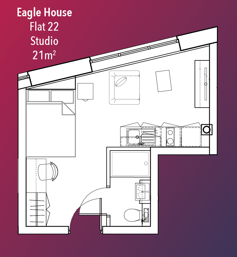 0 Bedrooms Studio to rent in Eagle House, 11 Blackfriars Road, Manchester M3