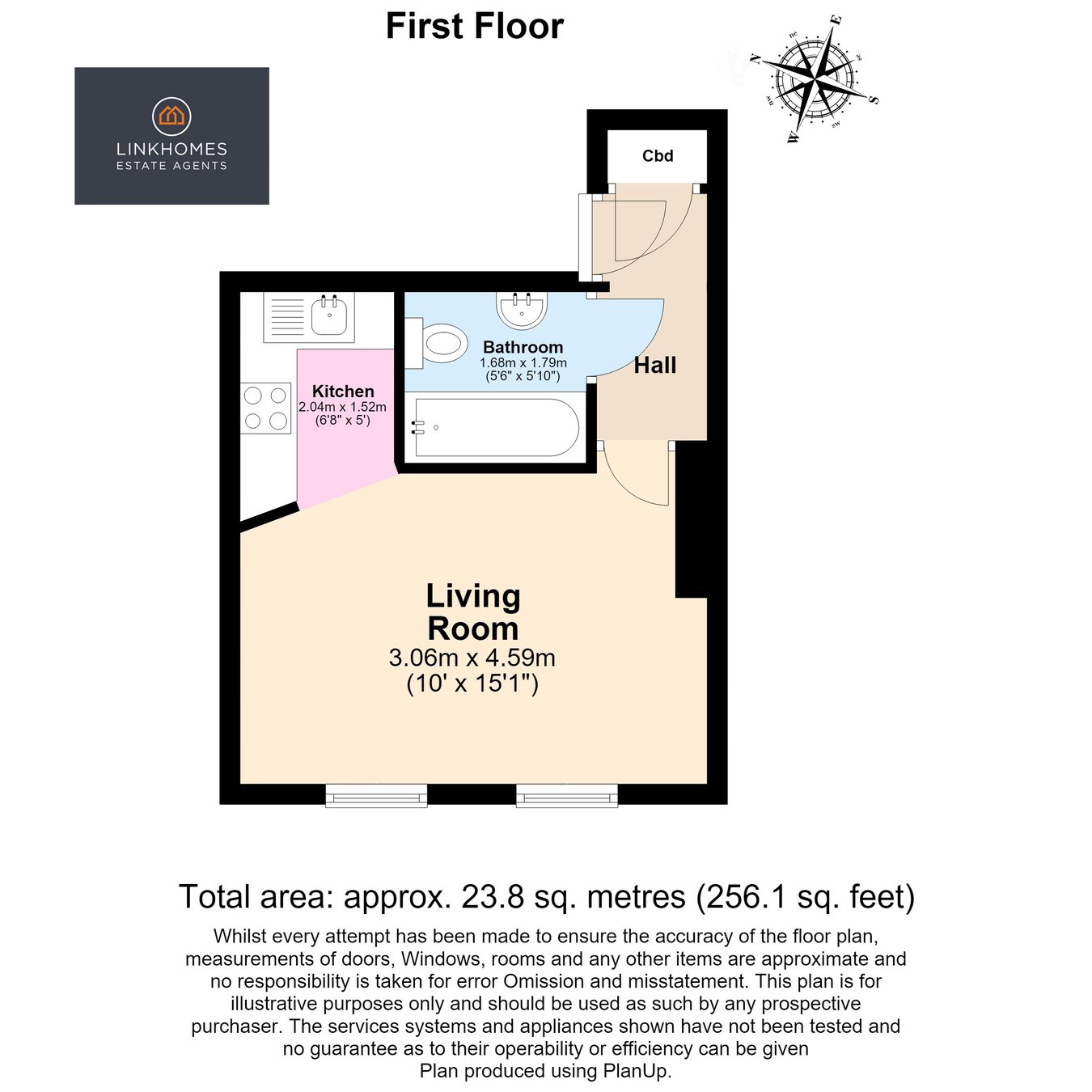 Flat 5, 16, Crescent Road, Bournemouth floorplan