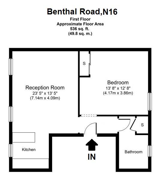 1 Bedrooms Flat to rent in Benthal Road, London N16