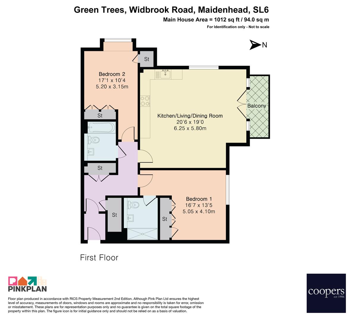 Flat 10, Green Trees, Widbrook Road, Maidenhead floorplan