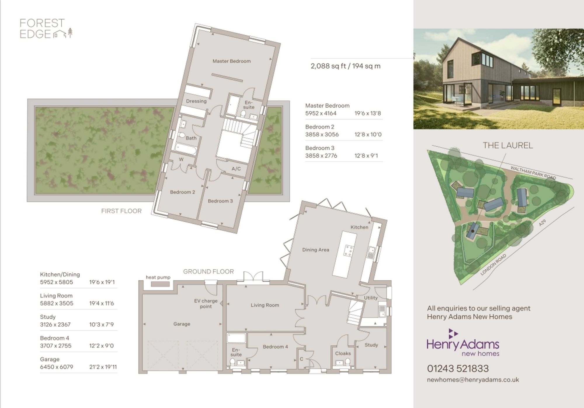 Plot 3 The Laurel, Forest Edge, Waltham Park Road, Pulborough floorplan