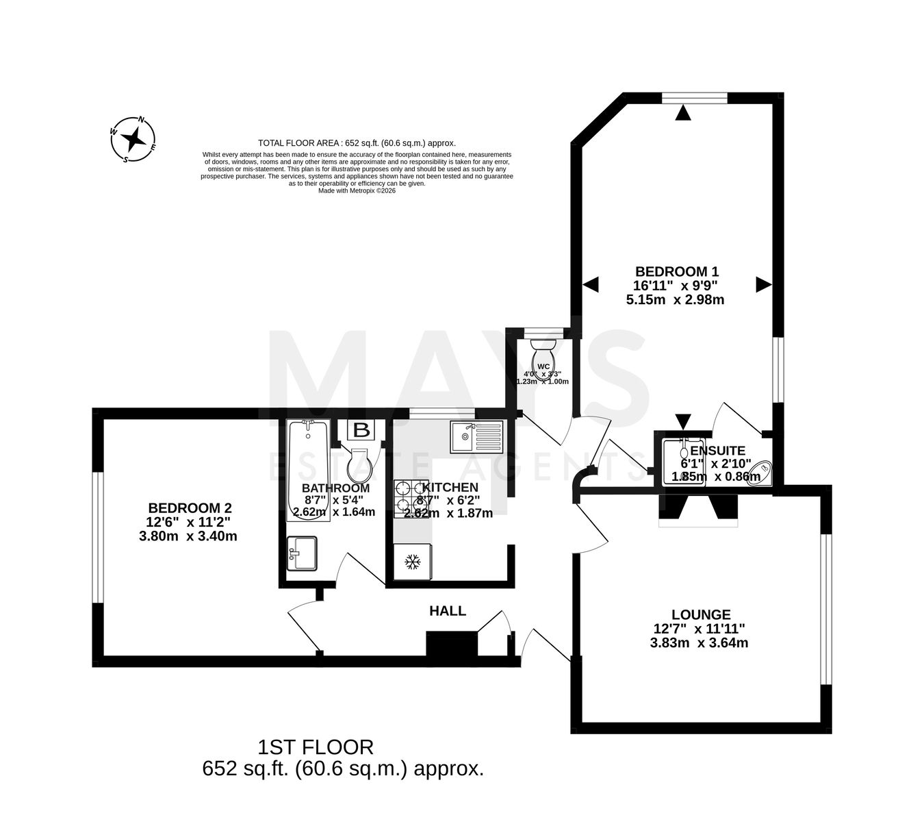 Flat 6, 17 Alumdale Road, Bournemouth floorplan