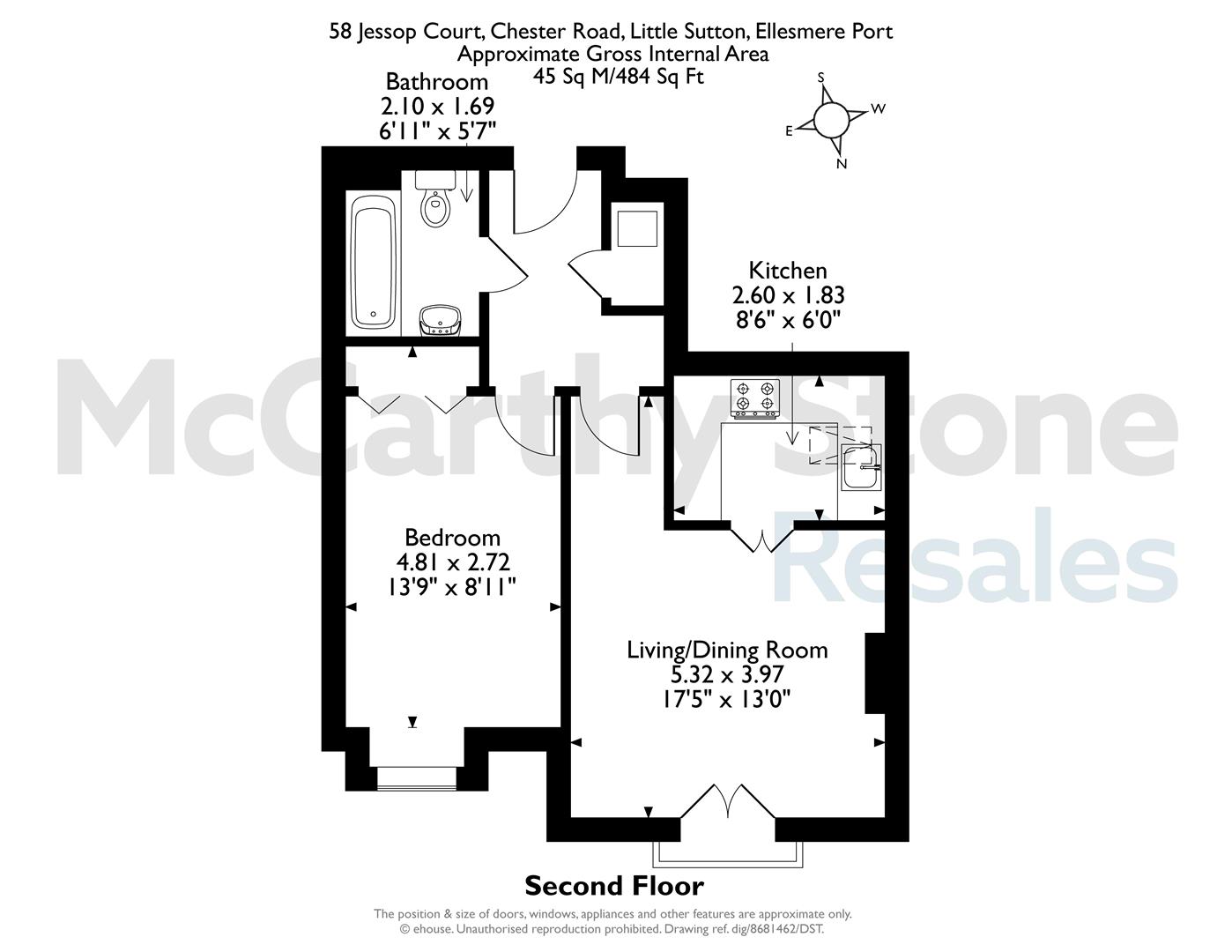 58 Jessop Court, Chester Road, Ellesmere Port floorplan