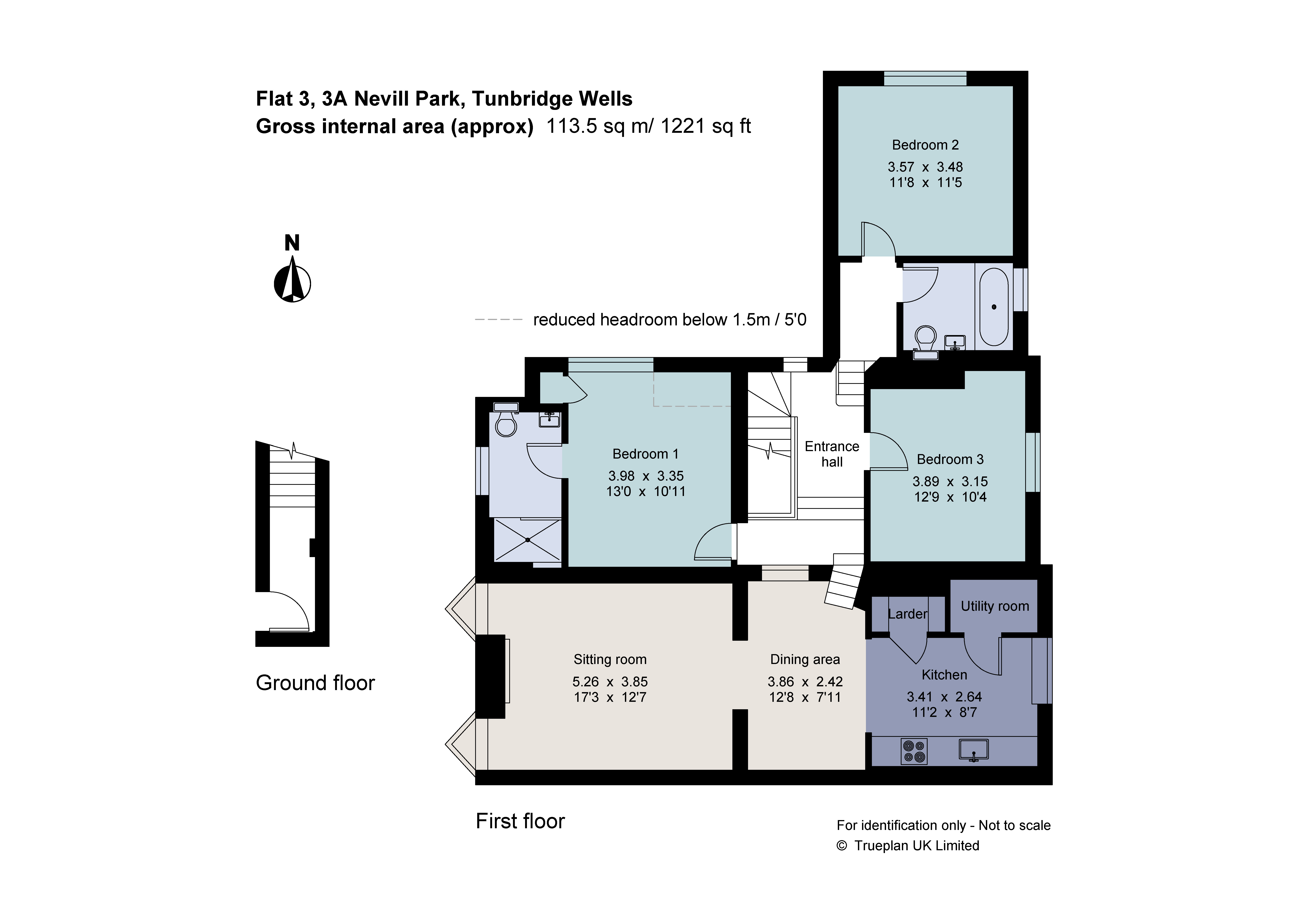 Flat 3, 3A,, Nevill Park, Kent floorplan