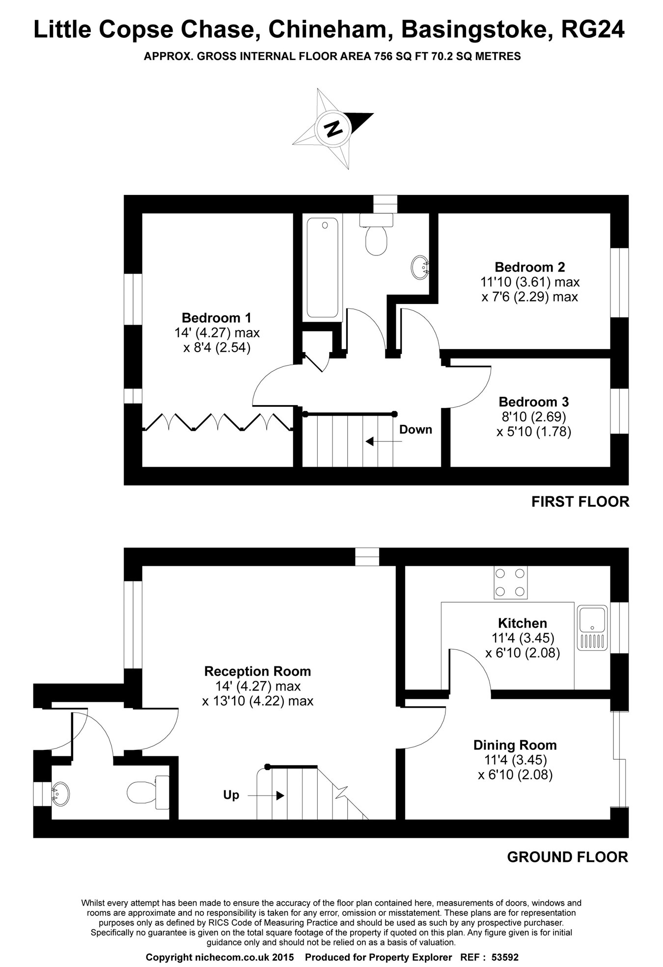 3 Bedrooms End terrace house for sale in Little Copse Chase, Chineham, Basingstoke RG24