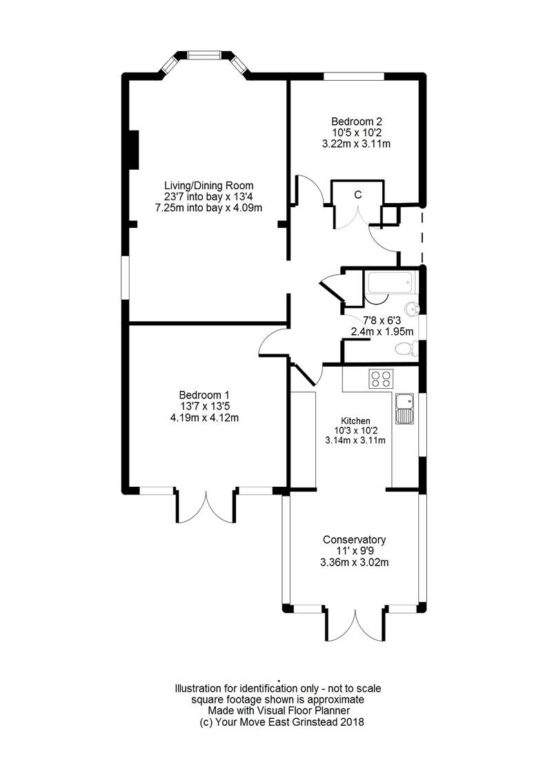 2 Bedrooms Detached bungalow for sale in Ship Street, East Grinstead RH19