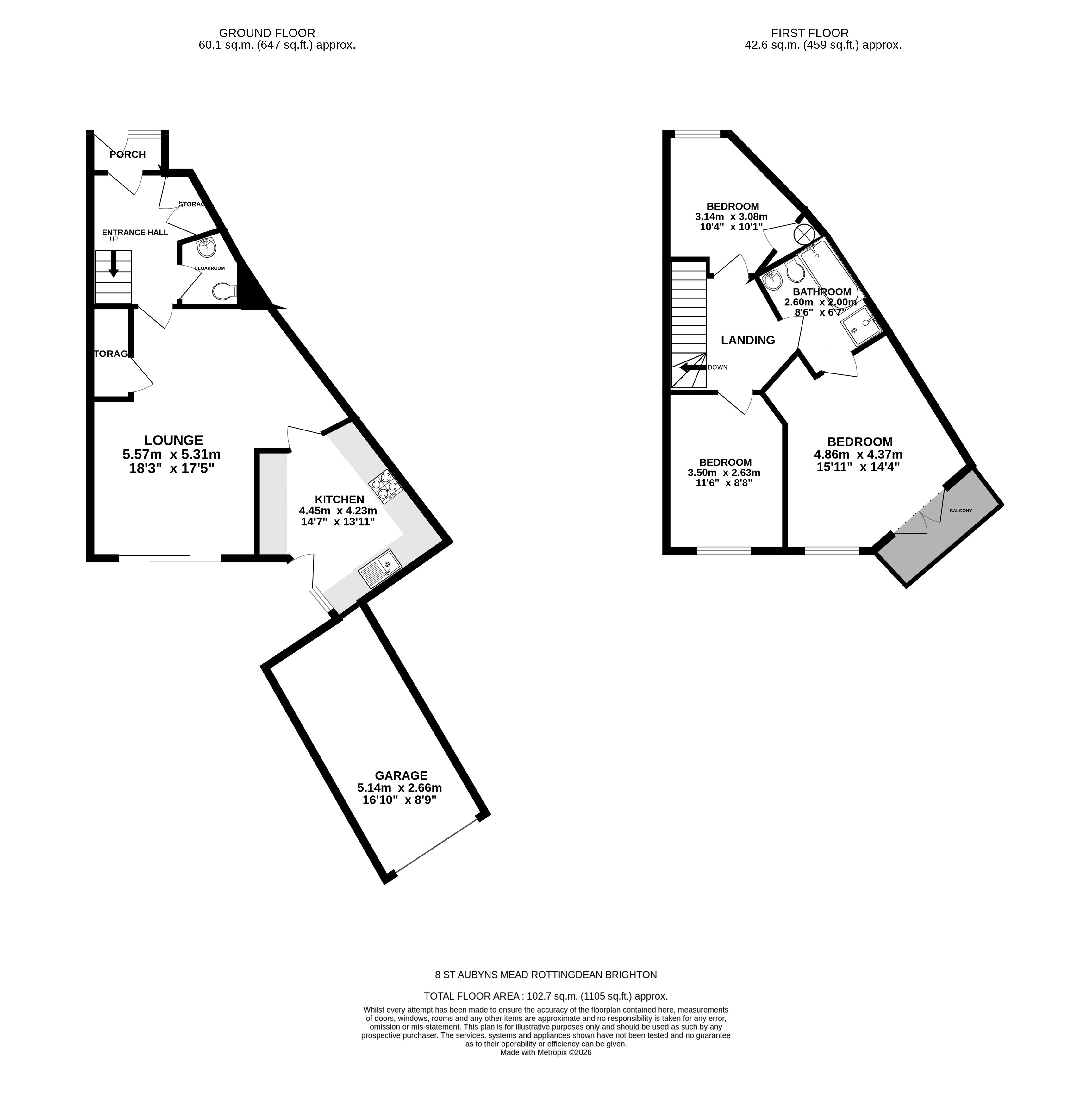 8, St. Aubyns Mead, Rottingdean, Brighton floorplan