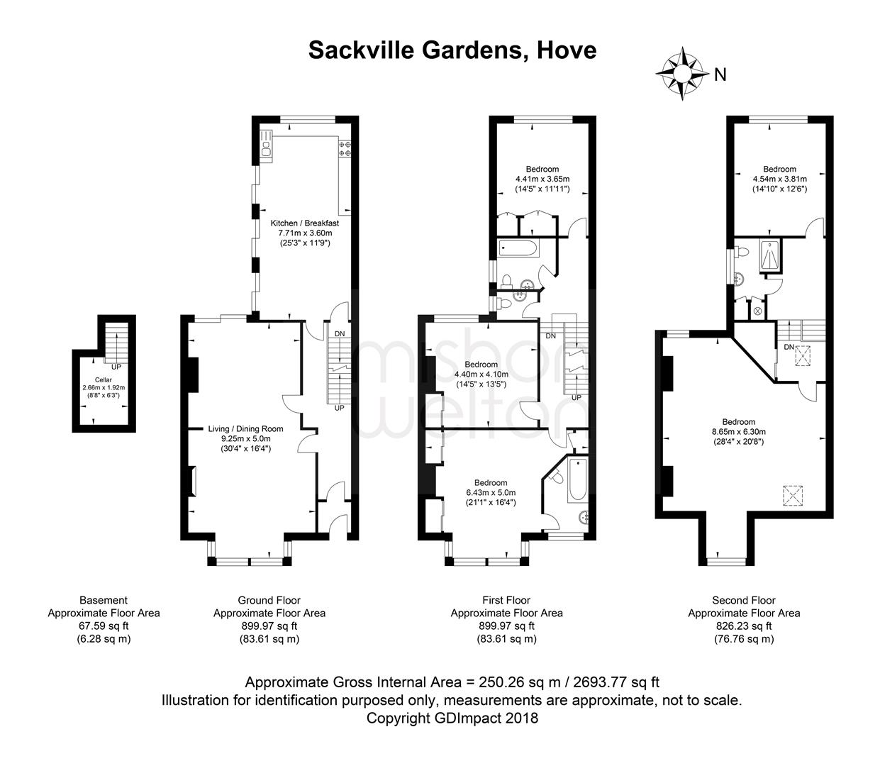 5 Bedrooms Semi-detached house for sale in Sackville Gardens, Hove BN3