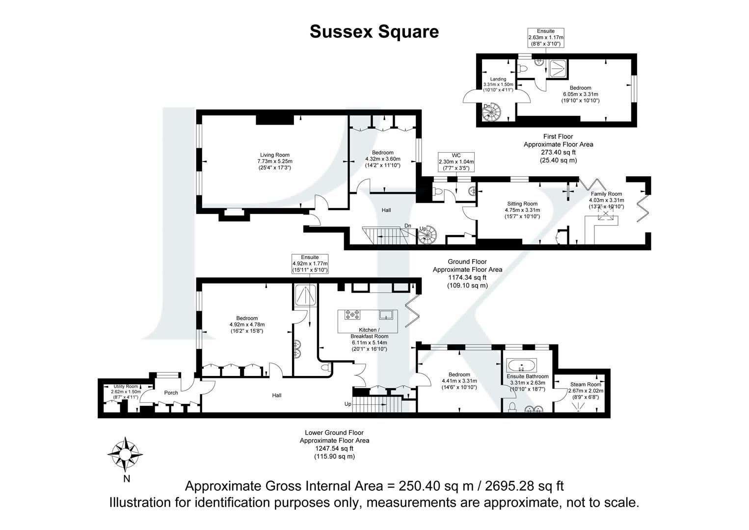 14a, Sussex Square, Brighton floorplan