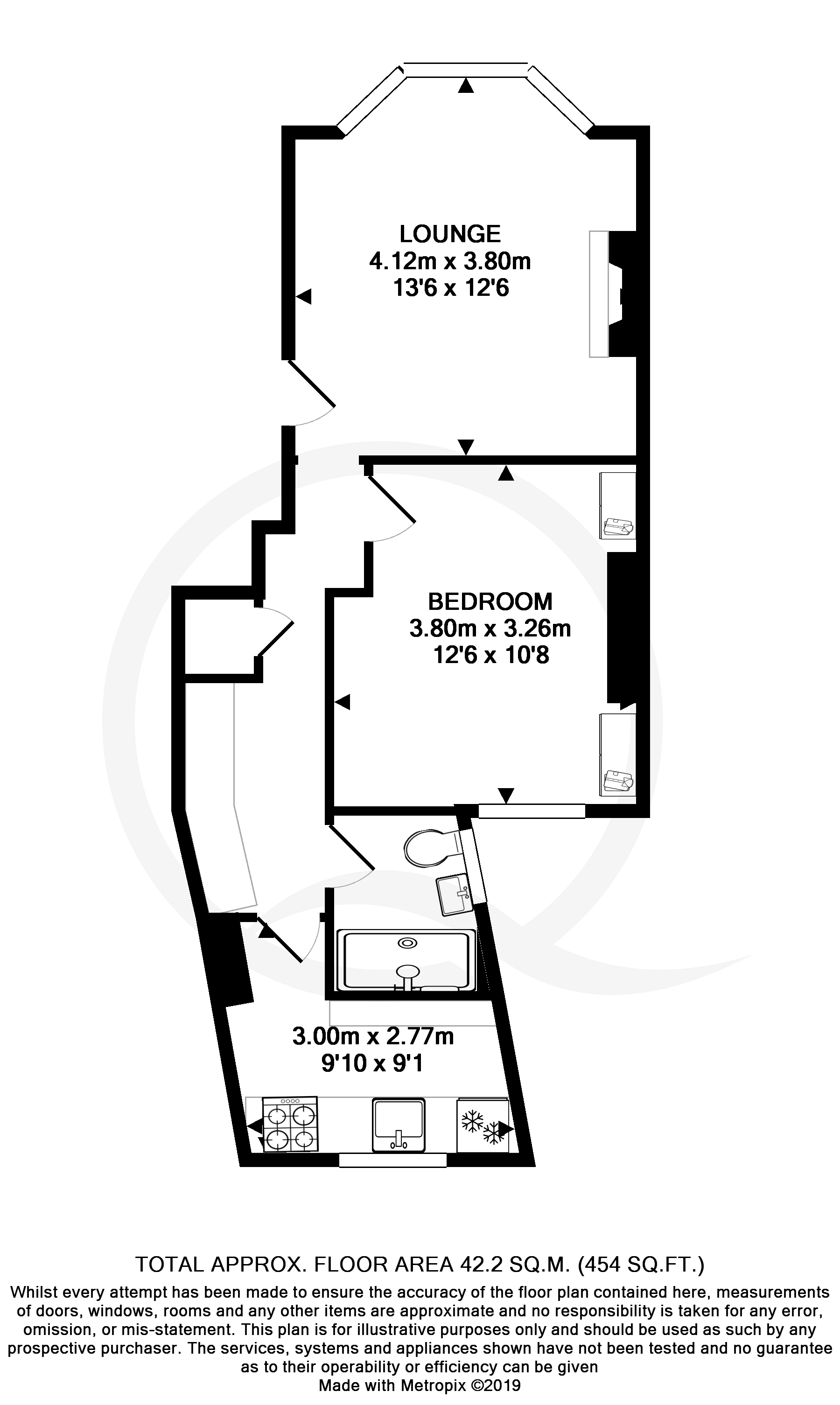 1 Bedrooms Flat to rent in De Montfort Road, Brighton BN2